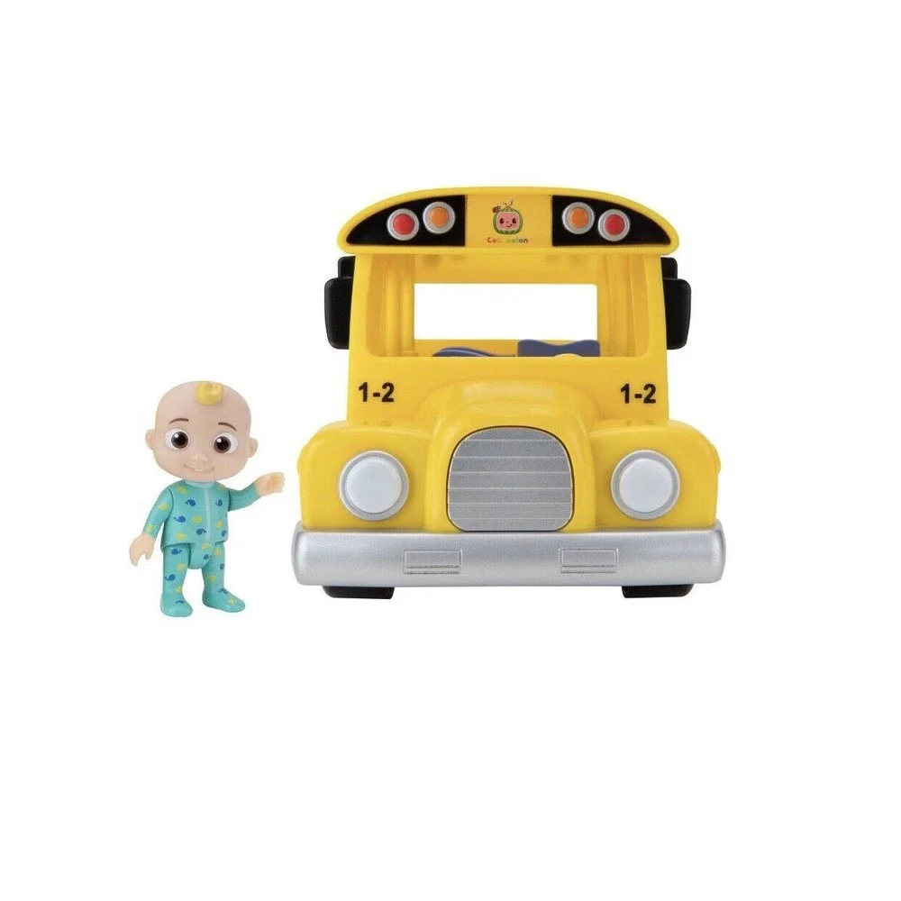 Cocomelon Musical JJ Figure Yellow School Bus with‎ Sound and 3 inch Figure-NIB